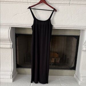 Casual Black Midi Dress